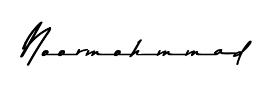 The Asem Kandis PERSONAL USE font transforms the name Noormohmmad into an executive sign with sharp precision and distinguished character. Noormohmmad signature style 9 images and pictures png