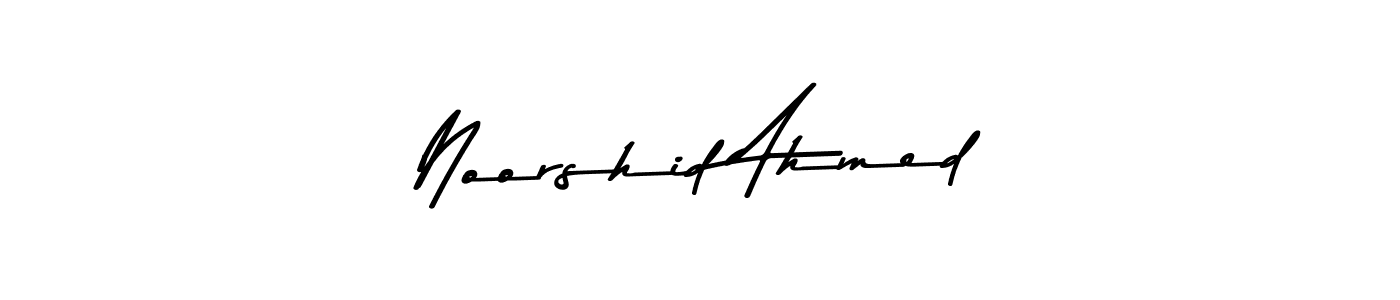 Create a beautiful signature design for name Noorshid Ahmed. With this signature (Asem Kandis PERSONAL USE) fonts, you can make a handwritten signature for free. Noorshid Ahmed signature style 9 images and pictures png