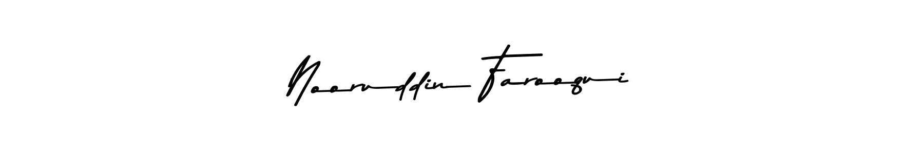 Create a beautiful signature design for name Nooruddin Farooqui. With this signature (Asem Kandis PERSONAL USE) fonts, you can make a handwritten signature for free. Nooruddin Farooqui signature style 9 images and pictures png
