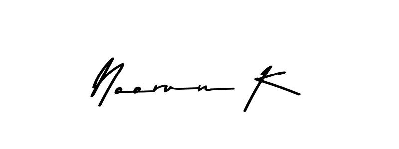 Use a signature maker to create a handwritten signature online. With this signature software, you can design (Asem Kandis PERSONAL USE) your own signature for name Noorun K. Noorun K signature style 9 images and pictures png