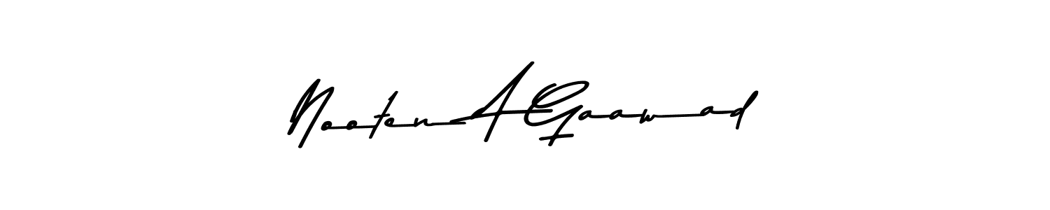 Asem Kandis PERSONAL USE is a professional signature style that is perfect for those who want to add a touch of class to their signature. It is also a great choice for those who want to make their signature more unique. Get Nooten A Gaawad name to fancy signature for free. Nooten A Gaawad signature style 9 images and pictures png