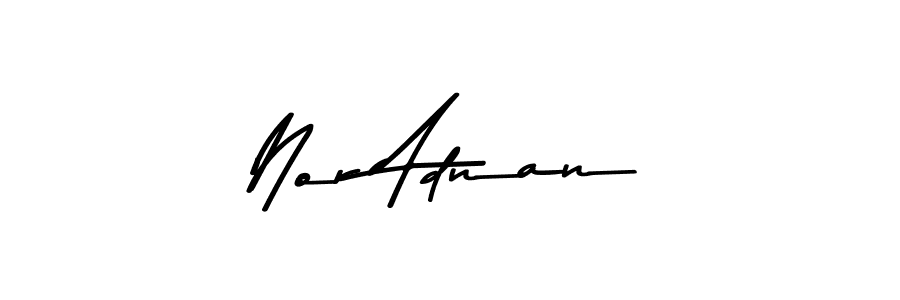 The best way (Asem Kandis PERSONAL USE) to make a short signature is to pick only two or three words in your name. The name Nor Adnan include a total of six letters. For converting this name. Nor Adnan signature style 9 images and pictures png