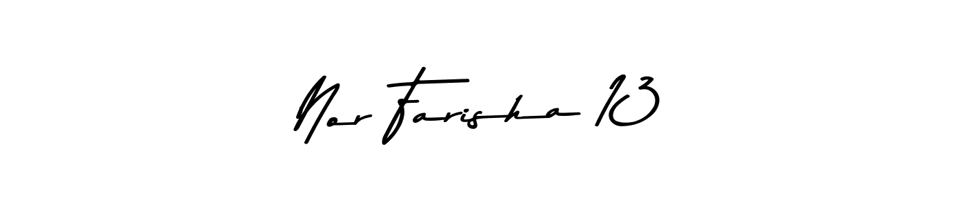 Design your own signature with our free online signature maker. With this signature software, you can create a handwritten (Asem Kandis PERSONAL USE) signature for name Nor Farisha 13. Nor Farisha 13 signature style 9 images and pictures png