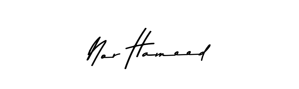 You can use this online signature creator to create a handwritten signature for the name Nor Hameed. This is the best online autograph maker. Nor Hameed signature style 9 images and pictures png