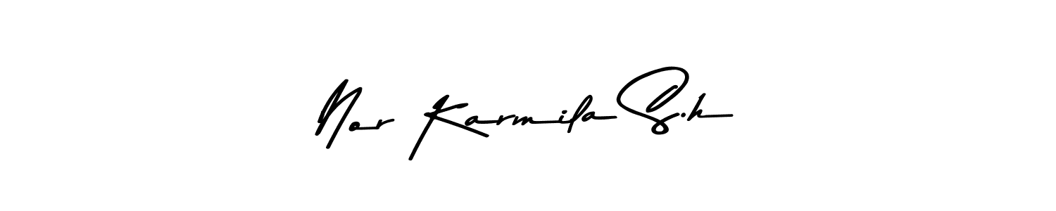 You should practise on your own different ways (Asem Kandis PERSONAL USE) to write your name (Nor Karmila S.h) in signature. don't let someone else do it for you. Nor Karmila S.h signature style 9 images and pictures png