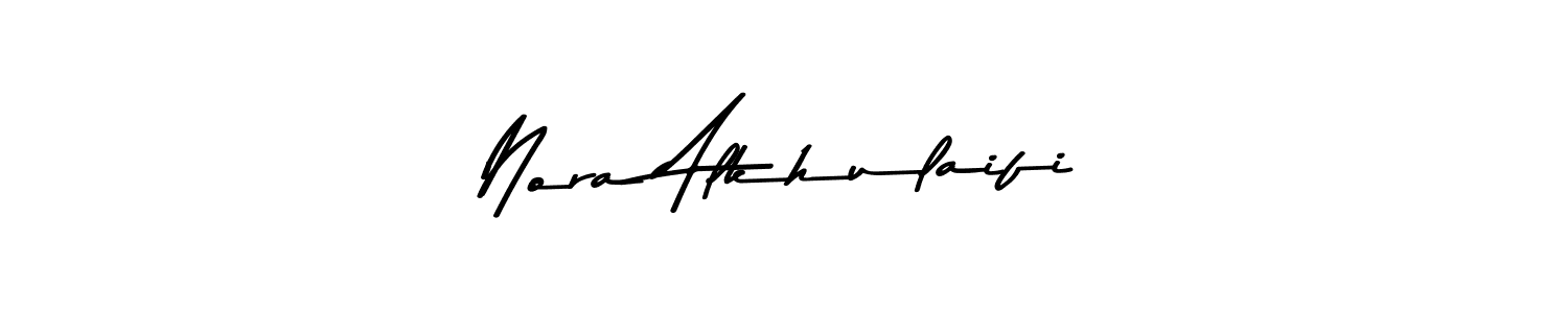 The best way (Asem Kandis PERSONAL USE) to make a short signature is to pick only two or three words in your name. The name Nora Alkhulaifi include a total of six letters. For converting this name. Nora Alkhulaifi signature style 9 images and pictures png