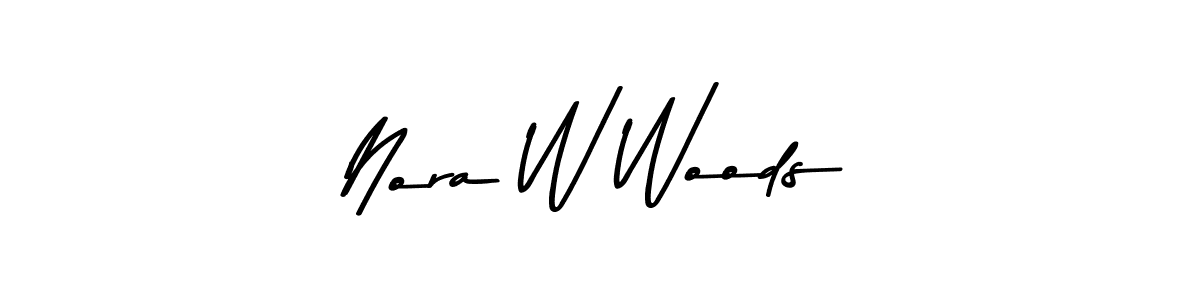 How to make Nora W Woods name signature. Use Asem Kandis PERSONAL USE style for creating short signs online. This is the latest handwritten sign. Nora W Woods signature style 9 images and pictures png