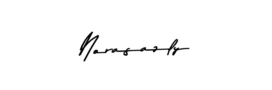 Make a beautiful signature design for name Norasazly. With this signature (Asem Kandis PERSONAL USE) style, you can create a handwritten signature for free. Norasazly signature style 9 images and pictures png