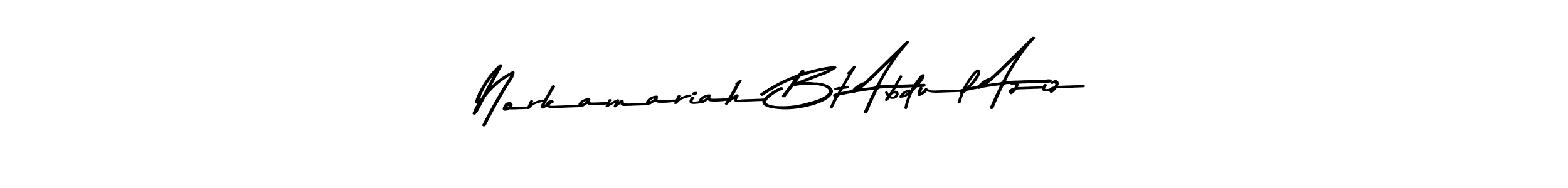 Make a beautiful signature design for name Norkamariah Bt Abdul Aziz. With this signature (Asem Kandis PERSONAL USE) style, you can create a handwritten signature for free. Norkamariah Bt Abdul Aziz signature style 9 images and pictures png