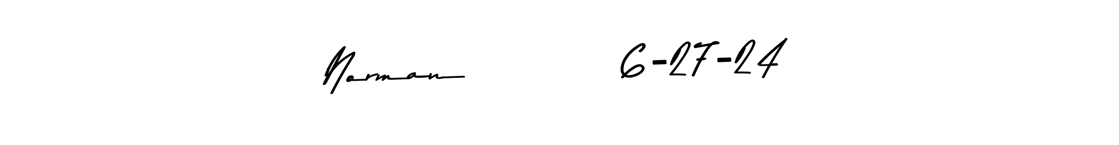 Use a signature maker to create a handwritten signature online. With this signature software, you can design (Asem Kandis PERSONAL USE) your own signature for name Norman          6-27-24. Norman          6-27-24 signature style 9 images and pictures png