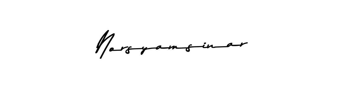 Use a signature maker to create a handwritten signature online. With this signature software, you can design (Asem Kandis PERSONAL USE) your own signature for name Norsyamsinar. Norsyamsinar signature style 9 images and pictures png