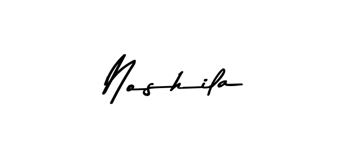 Design your own signature with our free online signature maker. With this signature software, you can create a handwritten (Asem Kandis PERSONAL USE) signature for name Noshila. Noshila signature style 9 images and pictures png