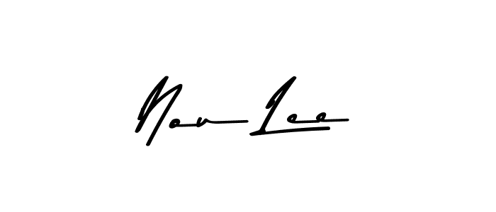 Design your own signature with our free online signature maker. With this signature software, you can create a handwritten (Asem Kandis PERSONAL USE) signature for name Nou Lee. Nou Lee signature style 9 images and pictures png