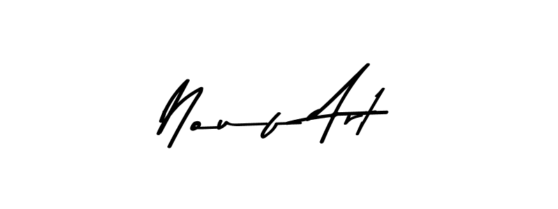 Create a beautiful signature design for name Nouf Art. With this signature (Asem Kandis PERSONAL USE) fonts, you can make a handwritten signature for free. Nouf Art signature style 9 images and pictures png