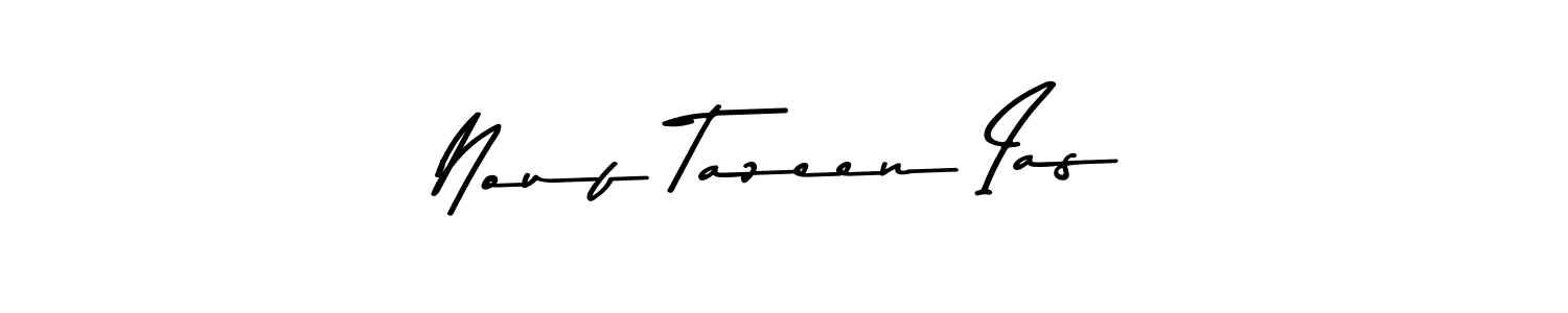 Create a beautiful signature design for name Nouf Tazeen Ias. With this signature (Asem Kandis PERSONAL USE) fonts, you can make a handwritten signature for free. Nouf Tazeen Ias signature style 9 images and pictures png