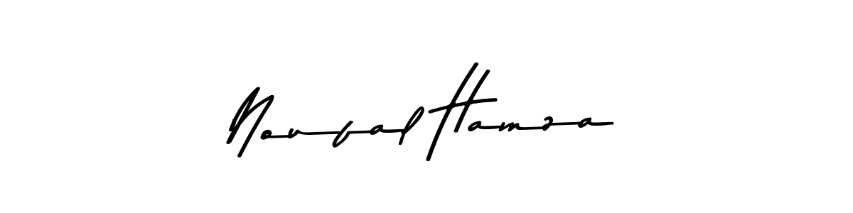 How to make Noufal Hamza name signature. Use Asem Kandis PERSONAL USE style for creating short signs online. This is the latest handwritten sign. Noufal Hamza signature style 9 images and pictures png