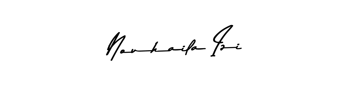 Design your own signature with our free online signature maker. With this signature software, you can create a handwritten (Asem Kandis PERSONAL USE) signature for name Nouhaila Izi. Nouhaila Izi signature style 9 images and pictures png