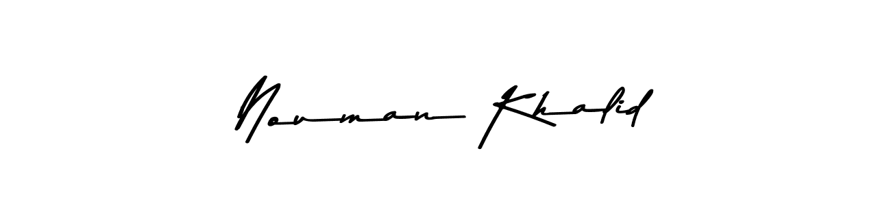 Design your own signature with our free online signature maker. With this signature software, you can create a handwritten (Asem Kandis PERSONAL USE) signature for name Nouman Khalid. Nouman Khalid signature style 9 images and pictures png