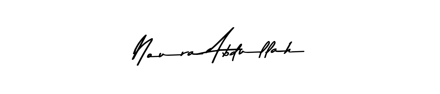 Create a beautiful signature design for name Noura Abdullah. With this signature (Asem Kandis PERSONAL USE) fonts, you can make a handwritten signature for free. Noura Abdullah signature style 9 images and pictures png