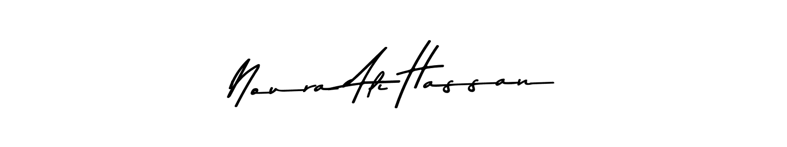 Make a beautiful signature design for name Noura Ali Hassan. With this signature (Asem Kandis PERSONAL USE) style, you can create a handwritten signature for free. Noura Ali Hassan signature style 9 images and pictures png