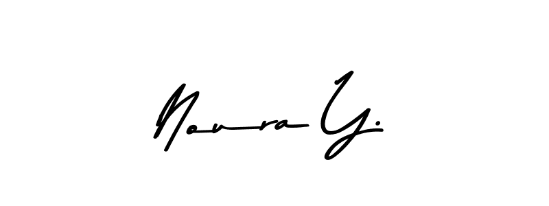 Create a beautiful signature design for name Noura Y.. With this signature (Asem Kandis PERSONAL USE) fonts, you can make a handwritten signature for free. Noura Y. signature style 9 images and pictures png