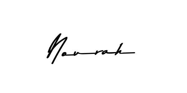 How to make Nourah name signature. Use Asem Kandis PERSONAL USE style for creating short signs online. This is the latest handwritten sign. Nourah signature style 9 images and pictures png