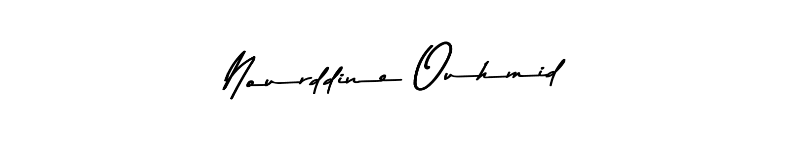 Create a beautiful signature design for name Nourddine Ouhmid. With this signature (Asem Kandis PERSONAL USE) fonts, you can make a handwritten signature for free. Nourddine Ouhmid signature style 9 images and pictures png