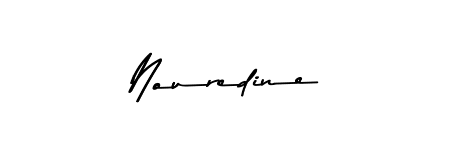 How to make Nouredine name signature. Use Asem Kandis PERSONAL USE style for creating short signs online. This is the latest handwritten sign. Nouredine signature style 9 images and pictures png