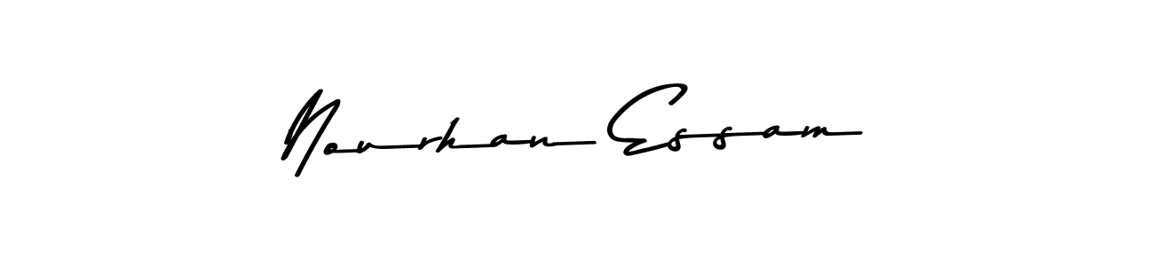 How to make Nourhan Essam signature? Asem Kandis PERSONAL USE is a professional autograph style. Create handwritten signature for Nourhan Essam name. Nourhan Essam signature style 9 images and pictures png