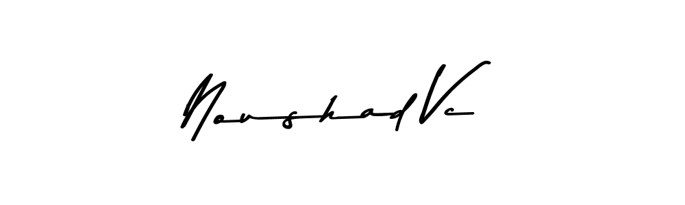 Use a signature maker to create a handwritten signature online. With this signature software, you can design (Asem Kandis PERSONAL USE) your own signature for name Noushad Vc. Noushad Vc signature style 9 images and pictures png