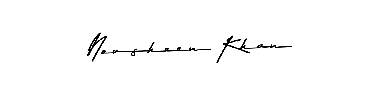 Nousheen Khan stylish signature style. Best Handwritten Sign (Asem Kandis PERSONAL USE) for my name. Handwritten Signature Collection Ideas for my name Nousheen Khan. Nousheen Khan signature style 9 images and pictures png