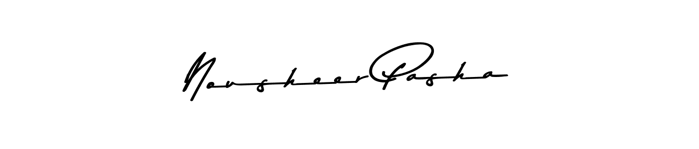 Nousheer Pasha stylish signature style. Best Handwritten Sign (Asem Kandis PERSONAL USE) for my name. Handwritten Signature Collection Ideas for my name Nousheer Pasha. Nousheer Pasha signature style 9 images and pictures png