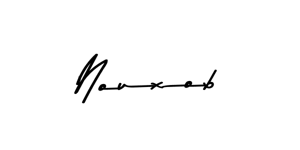 The best way (Asem Kandis PERSONAL USE) to make a short signature is to pick only two or three words in your name. The name Nouxob include a total of six letters. For converting this name. Nouxob signature style 9 images and pictures png