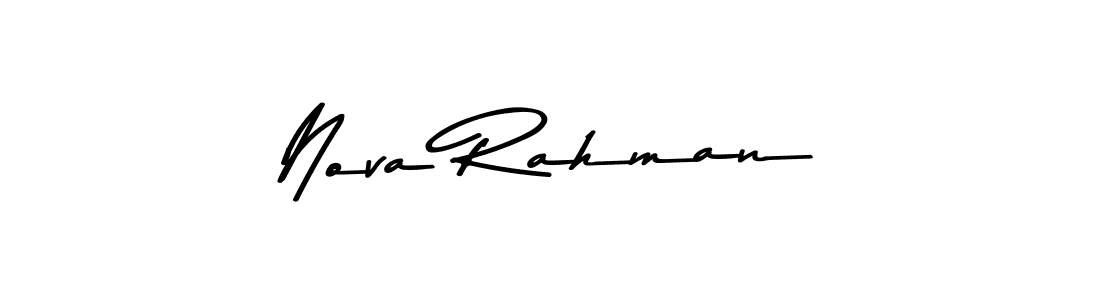 Use a signature maker to create a handwritten signature online. With this signature software, you can design (Asem Kandis PERSONAL USE) your own signature for name Nova Rahman. Nova Rahman signature style 9 images and pictures png
