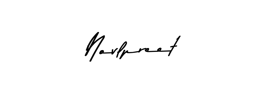 Create a beautiful signature design for name Novlpreet. With this signature (Asem Kandis PERSONAL USE) fonts, you can make a handwritten signature for free. Novlpreet signature style 9 images and pictures png