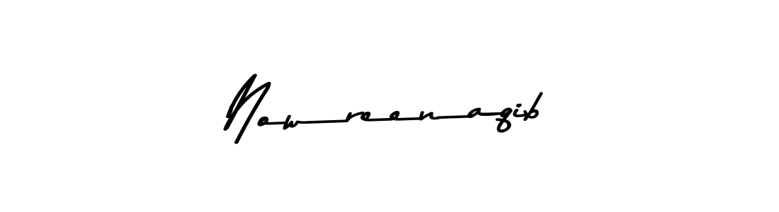 Use a signature maker to create a handwritten signature online. With this signature software, you can design (Asem Kandis PERSONAL USE) your own signature for name Nowreenaqib. Nowreenaqib signature style 9 images and pictures png