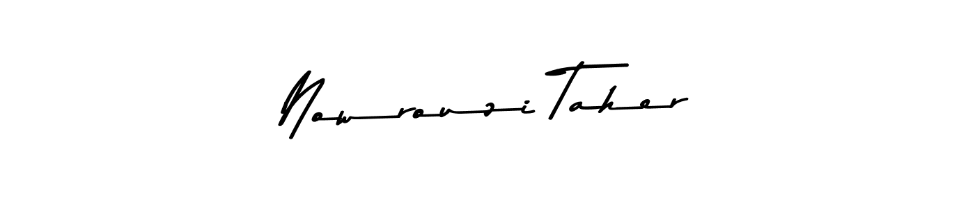 Create a beautiful signature design for name Nowrouzi Taher. With this signature (Asem Kandis PERSONAL USE) fonts, you can make a handwritten signature for free. Nowrouzi Taher signature style 9 images and pictures png