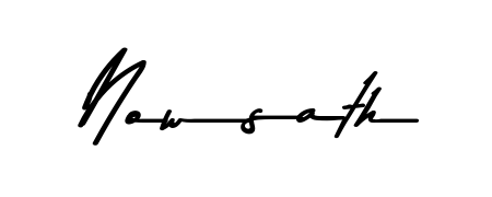Upgrade your professional image with Nowsath signature created with Asem Kandis PERSONAL USE font. Fast, free, and watermark-free download. Nowsath signature style 9 images and pictures png
