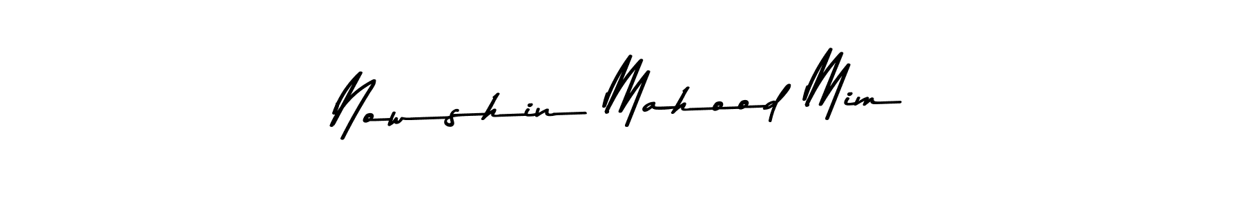 Make a beautiful signature design for name Nowshin Mahood Mim. With this signature (Asem Kandis PERSONAL USE) style, you can create a handwritten signature for free. Nowshin Mahood Mim signature style 9 images and pictures png