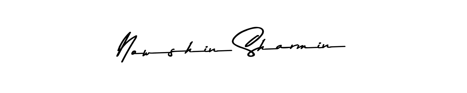 Use a signature maker to create a handwritten signature online. With this signature software, you can design (Asem Kandis PERSONAL USE) your own signature for name Nowshin Sharmin. Nowshin Sharmin signature style 9 images and pictures png