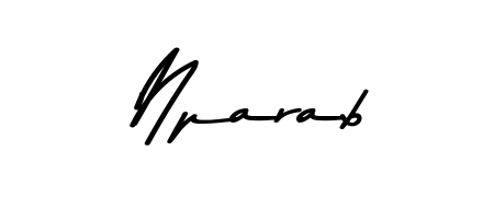 Looking for an artistic signature for Nparab? The Asem Kandis PERSONAL USE calligraphy style gives a sophisticated flow suitable for business cards and emails. Nparab signature style 9 images and pictures png
