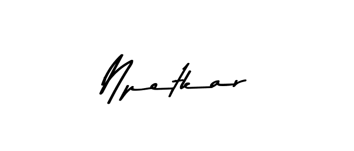 Use a signature maker to create a handwritten signature online. With this signature software, you can design (Asem Kandis PERSONAL USE) your own signature for name Npetkar. Npetkar signature style 9 images and pictures png