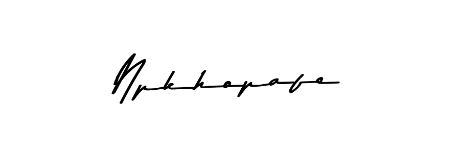 Create a beautiful signature design for name Npkhopafe. With this signature (Asem Kandis PERSONAL USE) fonts, you can make a handwritten signature for free. Npkhopafe signature style 9 images and pictures png