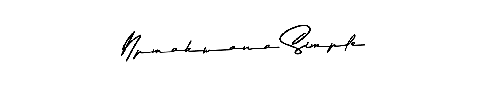 How to Draw Npmakwana Simple signature style? Asem Kandis PERSONAL USE is a latest design signature styles for name Npmakwana Simple. Npmakwana Simple signature style 9 images and pictures png