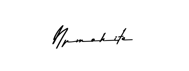 Use a signature maker to create a handwritten signature online. With this signature software, you can design (Asem Kandis PERSONAL USE) your own signature for name Npmohite. Npmohite signature style 9 images and pictures png