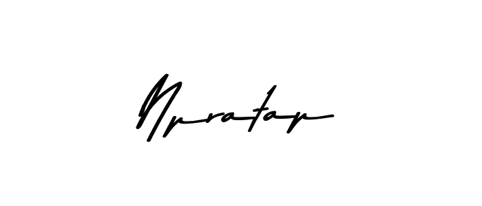 Design your own signature with our free online signature maker. With this signature software, you can create a handwritten (Asem Kandis PERSONAL USE) signature for name Npratap. Npratap signature style 9 images and pictures png