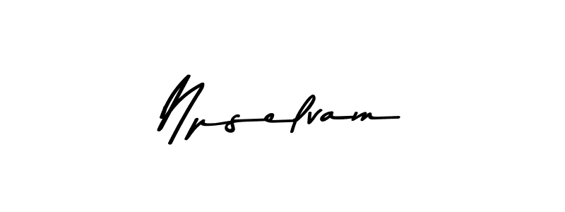 The best way (Asem Kandis PERSONAL USE) to make a short signature is to pick only two or three words in your name. The name Npselvam include a total of six letters. For converting this name. Npselvam signature style 9 images and pictures png