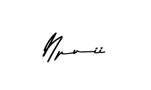 How to make Npuii name signature. Use Asem Kandis PERSONAL USE style for creating short signs online. This is the latest handwritten sign. Npuii signature style 9 images and pictures png