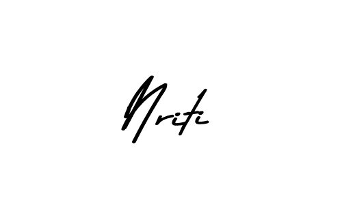 Make a beautiful signature design for name Nriti. With this signature (Asem Kandis PERSONAL USE) style, you can create a handwritten signature for free. Nriti signature style 9 images and pictures png