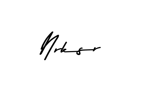 Make a beautiful signature design for name Nrksr. With this signature (Asem Kandis PERSONAL USE) style, you can create a handwritten signature for free. Nrksr signature style 9 images and pictures png